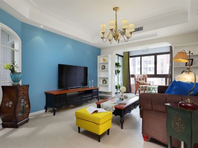 新霖荟邑-97㎡-美式风效果图