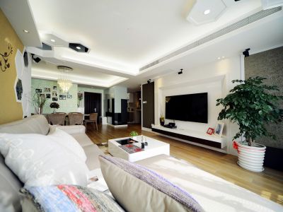 卓弘星辰花园-100㎡-现代风效果图