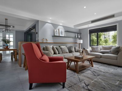 世茂峰山御璟-142㎡-北欧风效果图