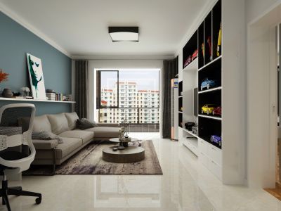 宸悦江语院-102㎡-简约风效果图