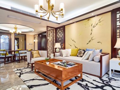 悦澜山-140㎡-中式风效果图