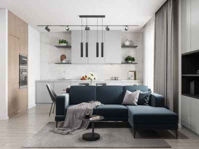 万和郦景-80㎡-现代风效果图