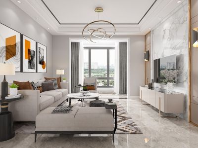 佳兆业壹号-110㎡-现代风效果图