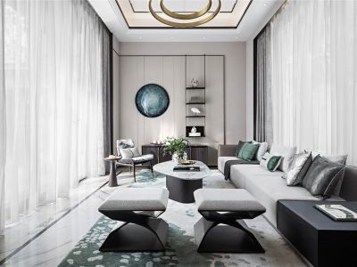 光明大第-274㎡-新中式风效果图