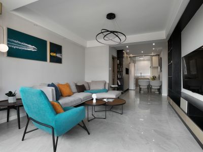 中海金沙湾-126㎡-北欧风效果图