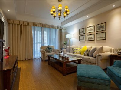 广州融创文旅城-143㎡-美式风效果图