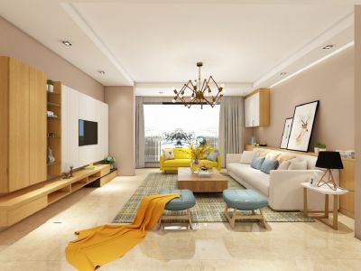 时代玫瑰园-143㎡-北欧风效果图