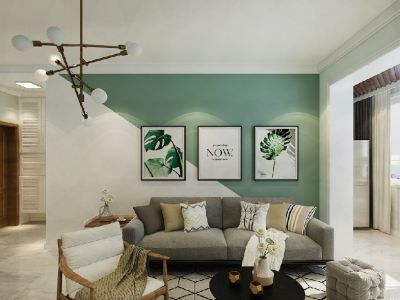 泓达小区97平米北欧风格装修案例