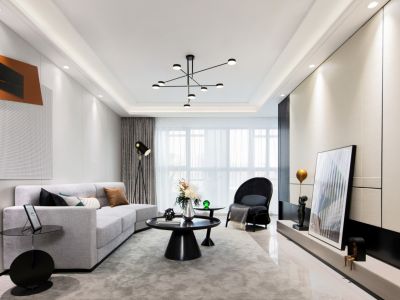 桐达山韵110平现代风格四室两厅装修案例