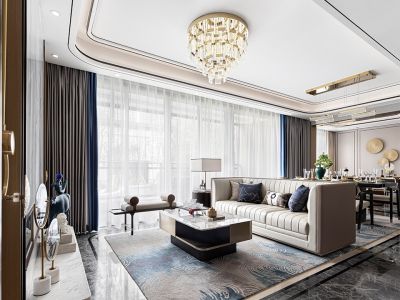 锦江一品124平米新中式风格四室两厅装修案例