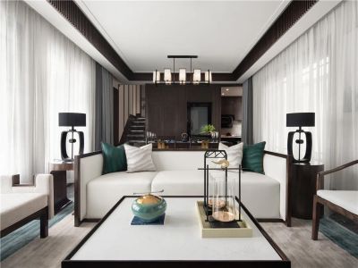 水梦兰庭130平中式风格四室两厅装修案例