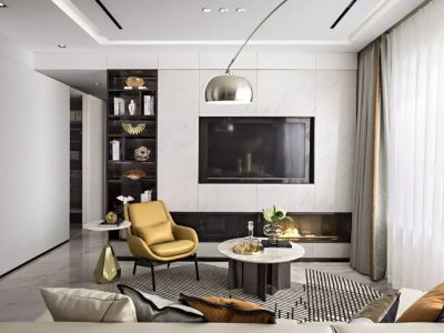 鸿山·金域华庭-105㎡-现代风效果图