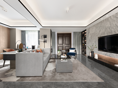 丽雅·龙汐台-212㎡-现代风效果图