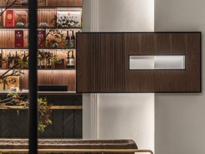 新中式餐饮空间-150㎡-新中式风效果图