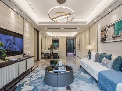 和平翰林公馆-93㎡-现代风效果图