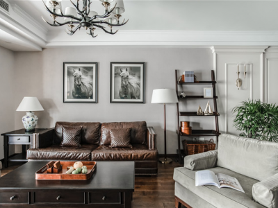 曲江香都-132㎡-美式风效果图