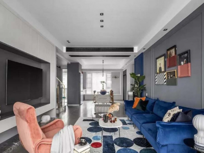 紫薇花园洲-163㎡-混搭风效果图