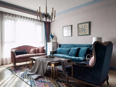 利亚·奥林花园-133㎡-复古风效果图