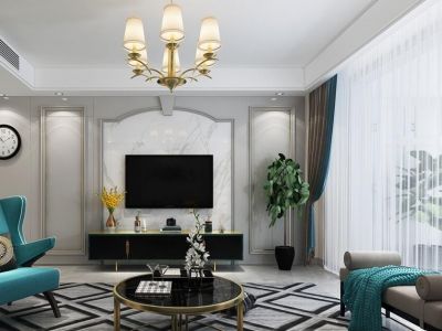 漾日华庭-130㎡-欧式风效果图