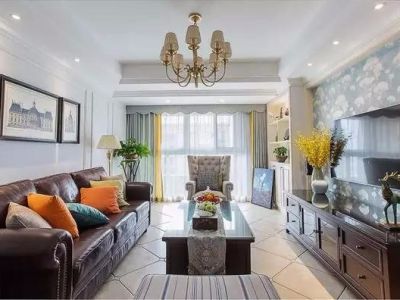 海伦堡·嘉悦湾-128㎡-美式风效果图