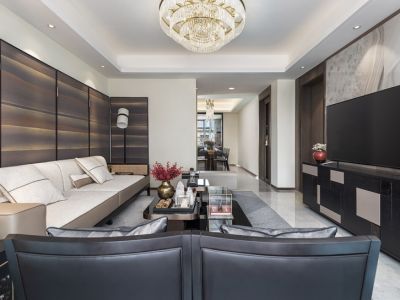 佳源观城-140㎡-新中式风效果图