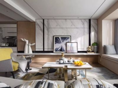 堰山和畔-155㎡-现代风效果图