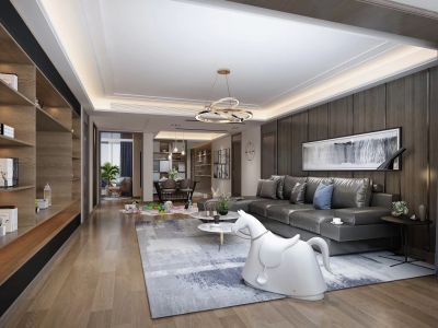 海棠墅-149㎡-现代风效果图