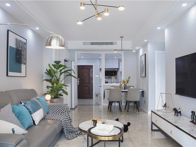 东城绿洲-89㎡-北欧风效果图