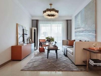 滨江正荣府-98㎡-美式风效果图