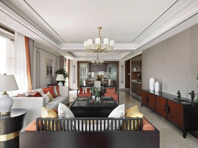 地王广场-150㎡-新中式风效果图