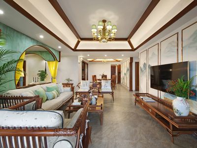 新世纪星城三期-130㎡-中式风效果图