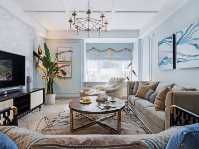 半山府邸-150㎡-混搭风效果图