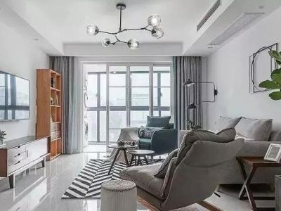 滨江学府-125㎡-北欧风效果图