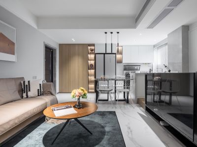 豪景花园-96㎡-现代风效果图