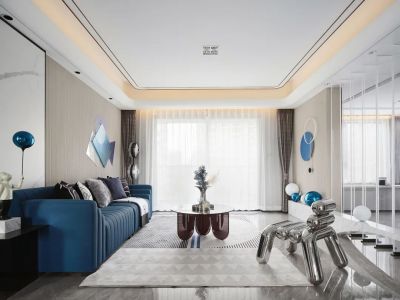 紫兰苑二期U品-124㎡-现代风效果图