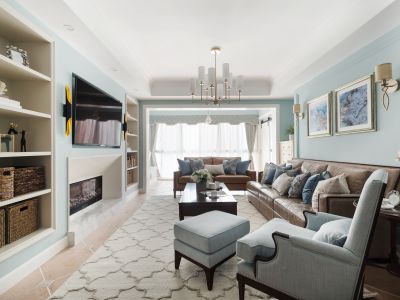 大宏锦绣-140㎡-美式风效果图