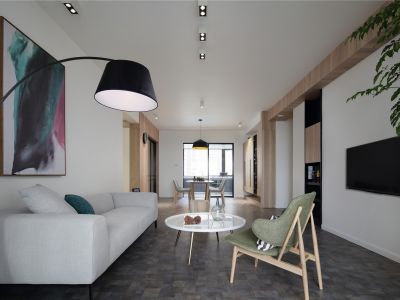 葛洲坝紫郡府-143㎡-简约风效果图