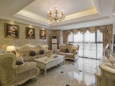 天健云山府-140㎡-欧式风效果图