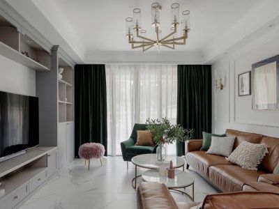 保利天玺-135㎡-美式风效果图