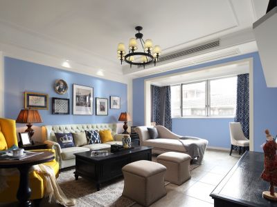 深圳东星河丹堤-180㎡-美式风效果图