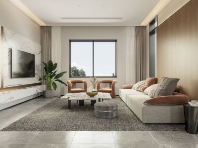 水都豪庭-145㎡-现代风效果图