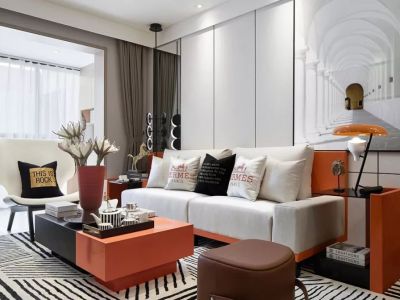 天峦湖-120㎡-现代风效果图