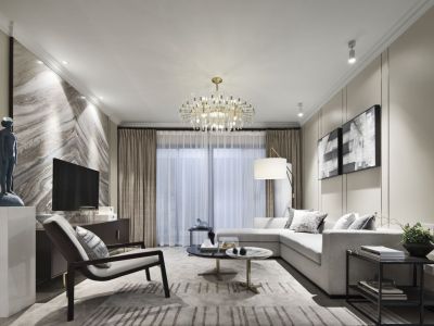 笋岗中心万象华府-120㎡-中式风效果图