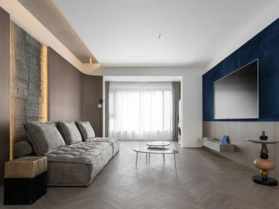 世茂雅庭-146㎡-极简风效果图