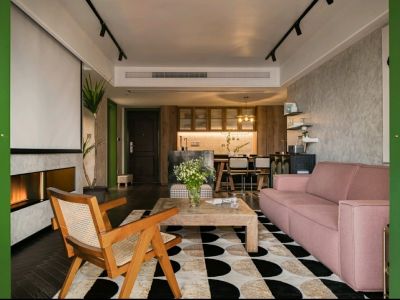 龙湖·春江彼岸-137㎡-复古风效果图