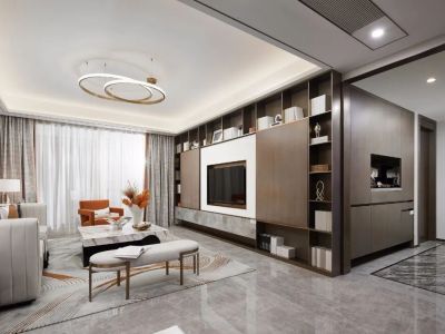 招商花园坊-100㎡-现代风效果图