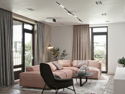 宏恒公寓-102㎡-轻奢风效果图