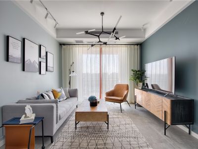 丽雅香榭花城-95㎡-简约风效果图