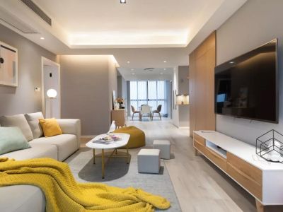 名汇浩湖湾-120㎡-现代风效果图