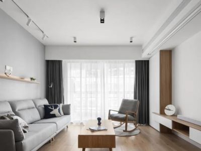 金山映海-100㎡-现代风效果图